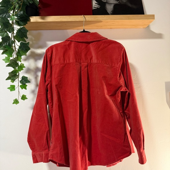 Vintage d&co Red Corduroy Button-Up Shirt Jacket – Women’s L - Picture 3 of 3